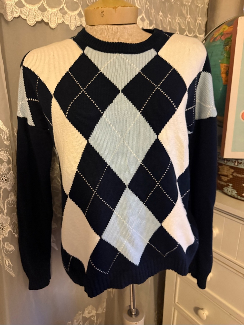 Brandy Melville Argyle Sweater